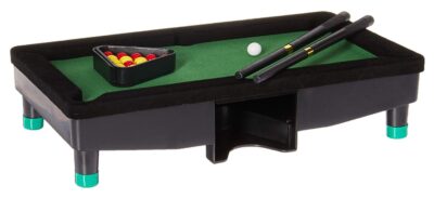 this is an imageof a mini desktop pool table for kids. 