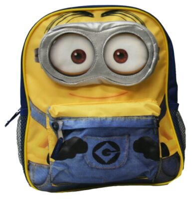 this is an image of a 12-inch Minion backpack for kids. 