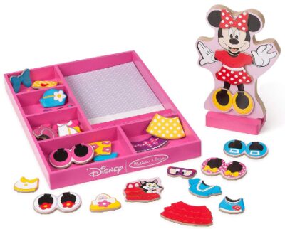This is an image of Minnie mouse magnetic dress up in colorful colors