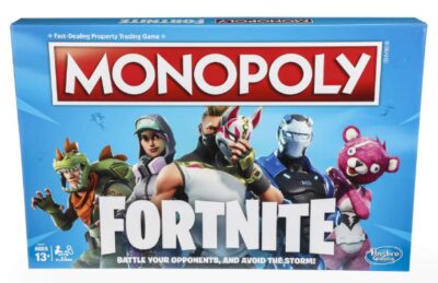 this is an image Fornight edition monopoly board game for ages 13 and up.
