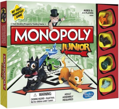 This is an image of Junior monopoly board game for kids