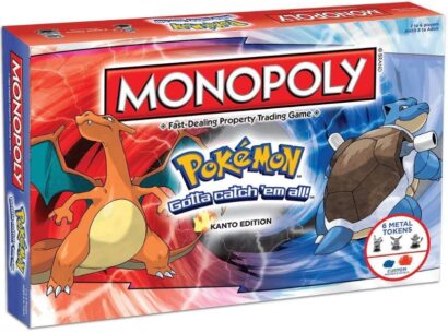 This is an image of a 9 Year Old kid monopoly pokemon board game