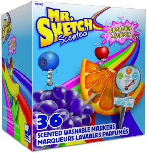 Mr. Sketch 2003992 Scented Washable Markers, Chisel Tip, Assorted Colors