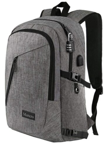 this is an image of a grey multi purpose backpack for teens. 