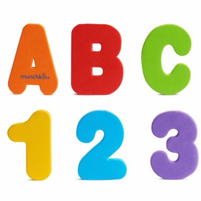 This is an image of a floating letters and numbers for little kids by Munchkin.