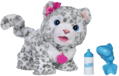 This is an image of baby snow leopard intercative push toy for kids
