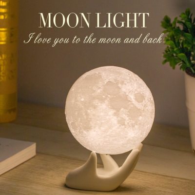 This is an image of a 3.5 inch moon lamp by Mydethun . 
