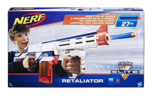  this is an image of an elite retaliator blaster for kids.