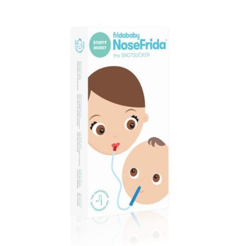 this is an image of a Snotsucker nasal aspirator boxed with an image of a mother and child on the cover. 