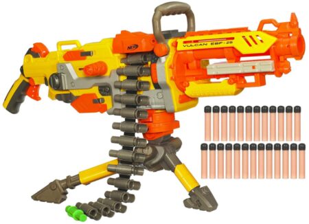 This is an image of Nerf N-strike vulcan Dart blaster designed for kids