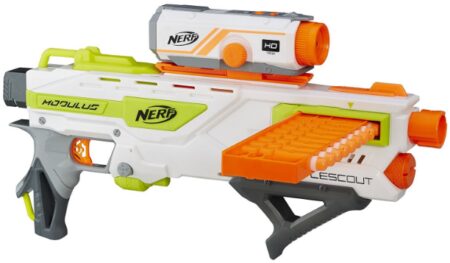 This is an image of Nerf modulus recon battlescout designed for kids