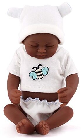 This is an image of Newborn black baby doll 