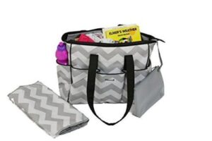 twin diaper bag with accessories showing
