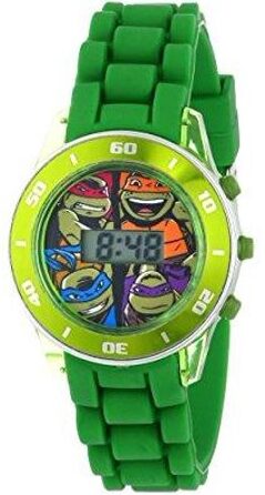 This is an image of Ninja Turtles Kids Digital Watch with Matallic Green Bezel