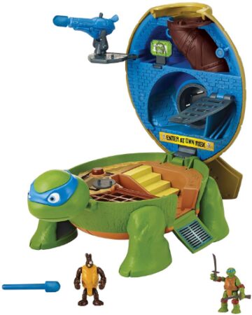 This is an image of ninja turtles leonardo's dojo pet to turtle playset