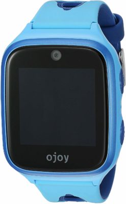 This is an image of a blue android smart watch for kids by OJOY. 