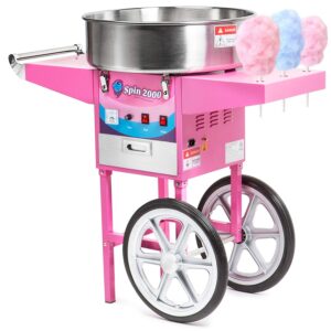 Olde Midway comercial cotton candy machine cart and electric candy floss maker quality cotton candy for kids