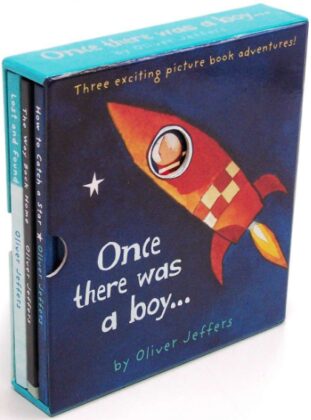 This is an image of kids story about space set boxes books