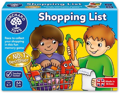 This is an image of Orchad toys shopping list for kids