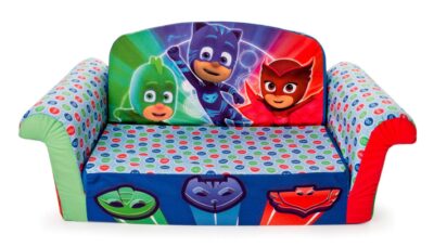 This is an image of a flip open PJ Masks sofa for kids. 