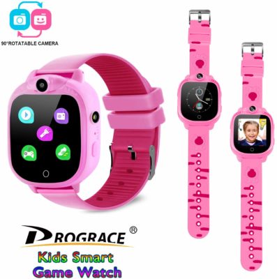 This is an image of a game and smart watch for kids by PROGRACE. 
