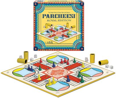 This is an image of The Classic parcheesi royal edition board game for kids