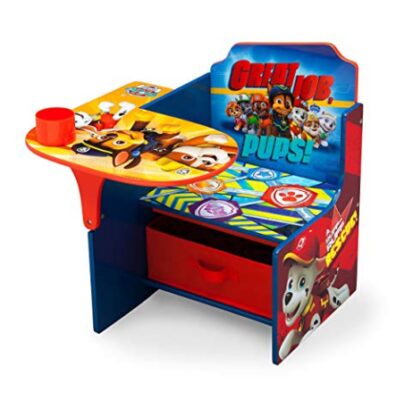 this is an image of a chair desk with storage bin for little kids ages 3 to 6 years. 