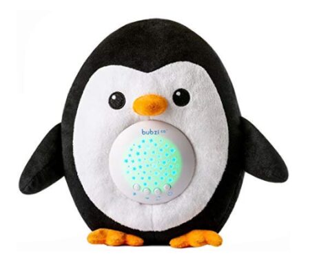 This is an image of a plush penguine night light. 