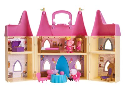 this is an image of a princess castle playset for little girls. 