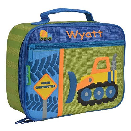 kids Truck Lunch Box with Personalized name thomas on front of it