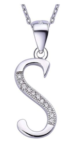 this is an image of a personalized initial necklace for teens. 