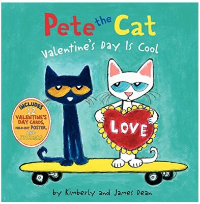 This is an image of boy's pete the cat valentines day is cool book