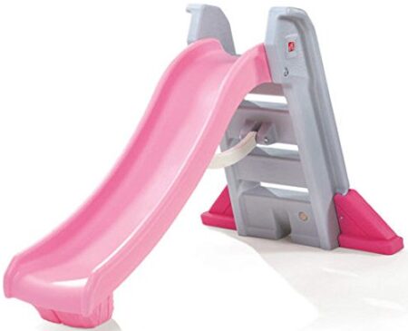 This is an image of big folding slide with pink color by Step2