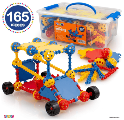 This is an image of boy's STEM building blocks with 165 pieces, colorful colors.