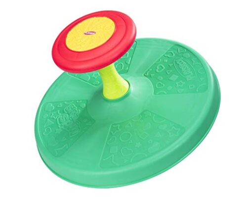 this is an image of a classic spinning activity toy for 18 months and up. 