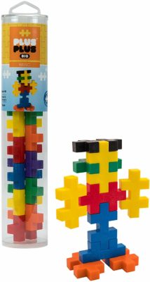 This is an image of a 15 piece colorful building toy by Plus plus big. 