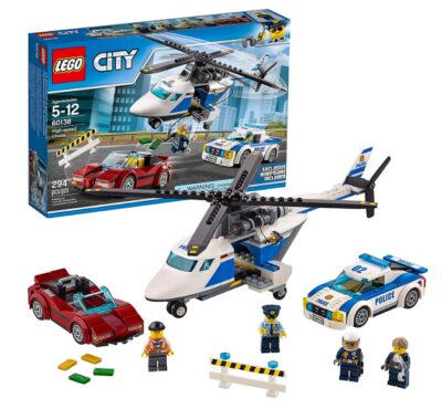 This is an image of a police toy vehicles building kit for kids. 