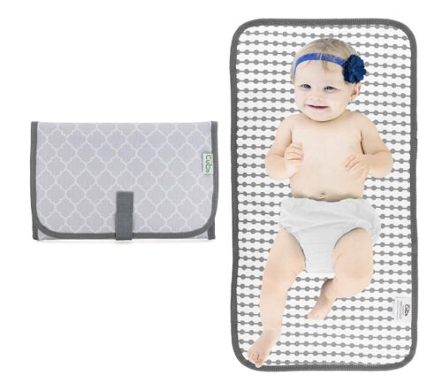this is an image of a portable changing pad for babies. 