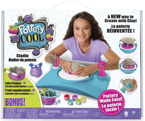 This is an image of Pottery Cool Studio Set Bonus Extra Project Clay Kids Craft Kit