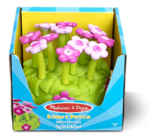 this is an image of a pretty petals flower sprinkler toy for kids.