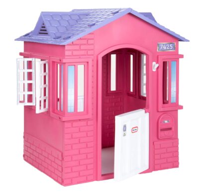 This is an image of a pink princess playhouse for kids. 