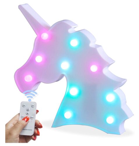 this is an image of a RC Unicorn night light for girls.