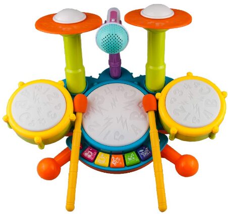 This is an image of drum set with beats designed for kids