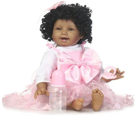 This is an image of african american black doll for kids