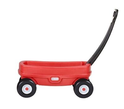 this is an image of a red wagon for kids. 