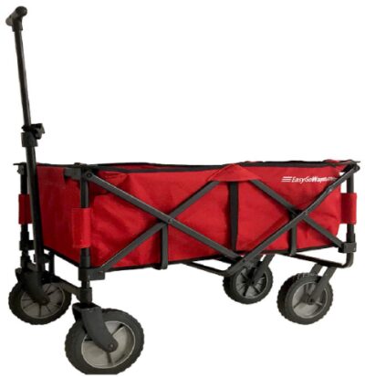 This is an image of Red folding wagon for kids