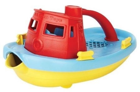 This is an image of kids tug boat in red color