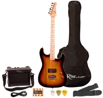 This is an image of kid's electric guitar pack sunburst set