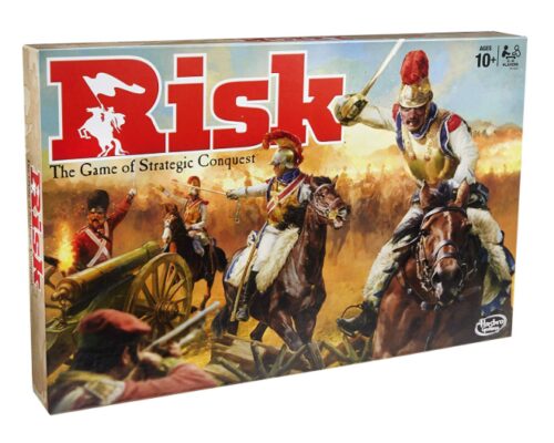 this is an image of a Risk board game for 10 years old and up.