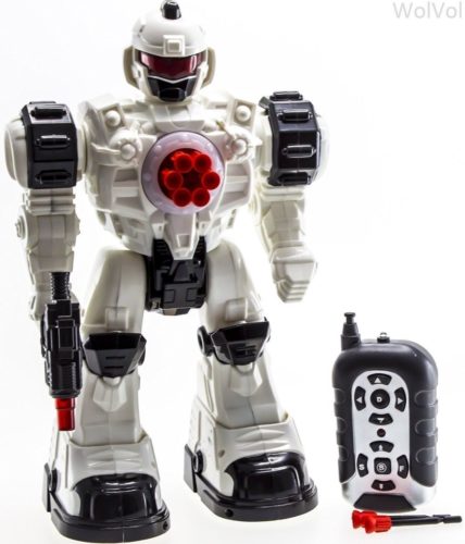 Remote Control Robot Police Toy with Flashing Lights 